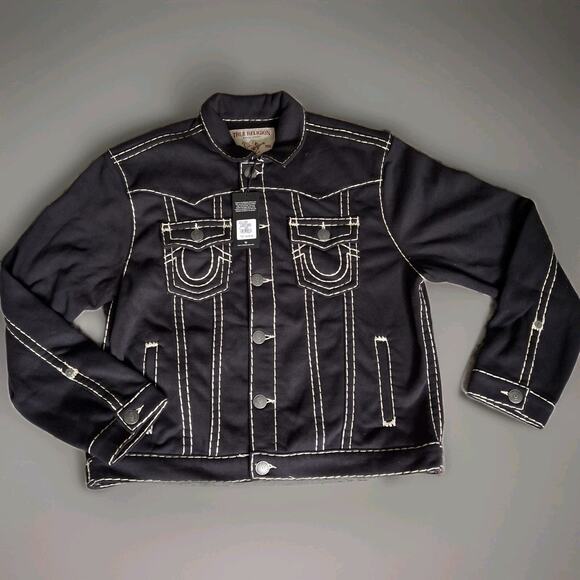 True Religion JIMMY Fleece Super T Men's Jacket NWT! Sz. XXXL MSRP $239 FR.SHPNG - Picture 1 of 13